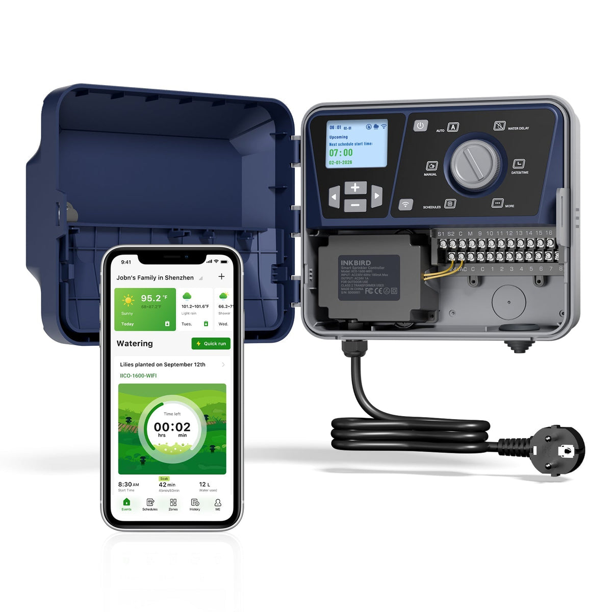 16-Zone Independent Control Sprinkler Controller IICO-1600-WIFI