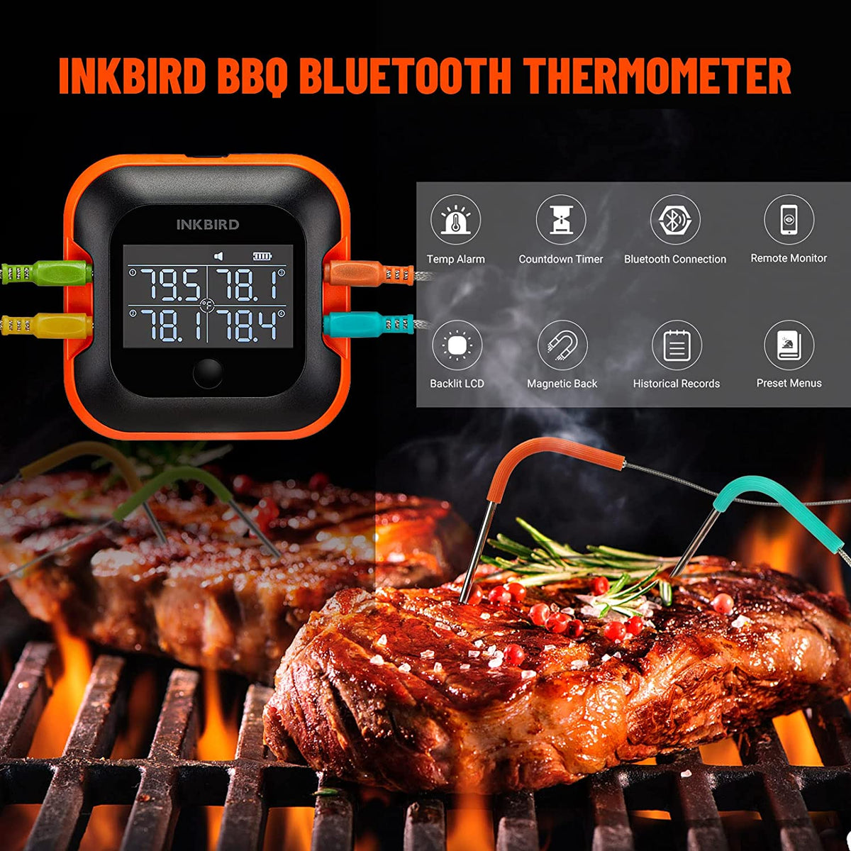 Bluetooth BBQ Thermometer IBT - 24S - INKBIRD