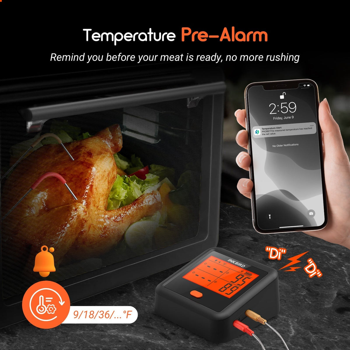 Bluetooth BBQ Thermometer IDT - 34c - B - INKBIRD