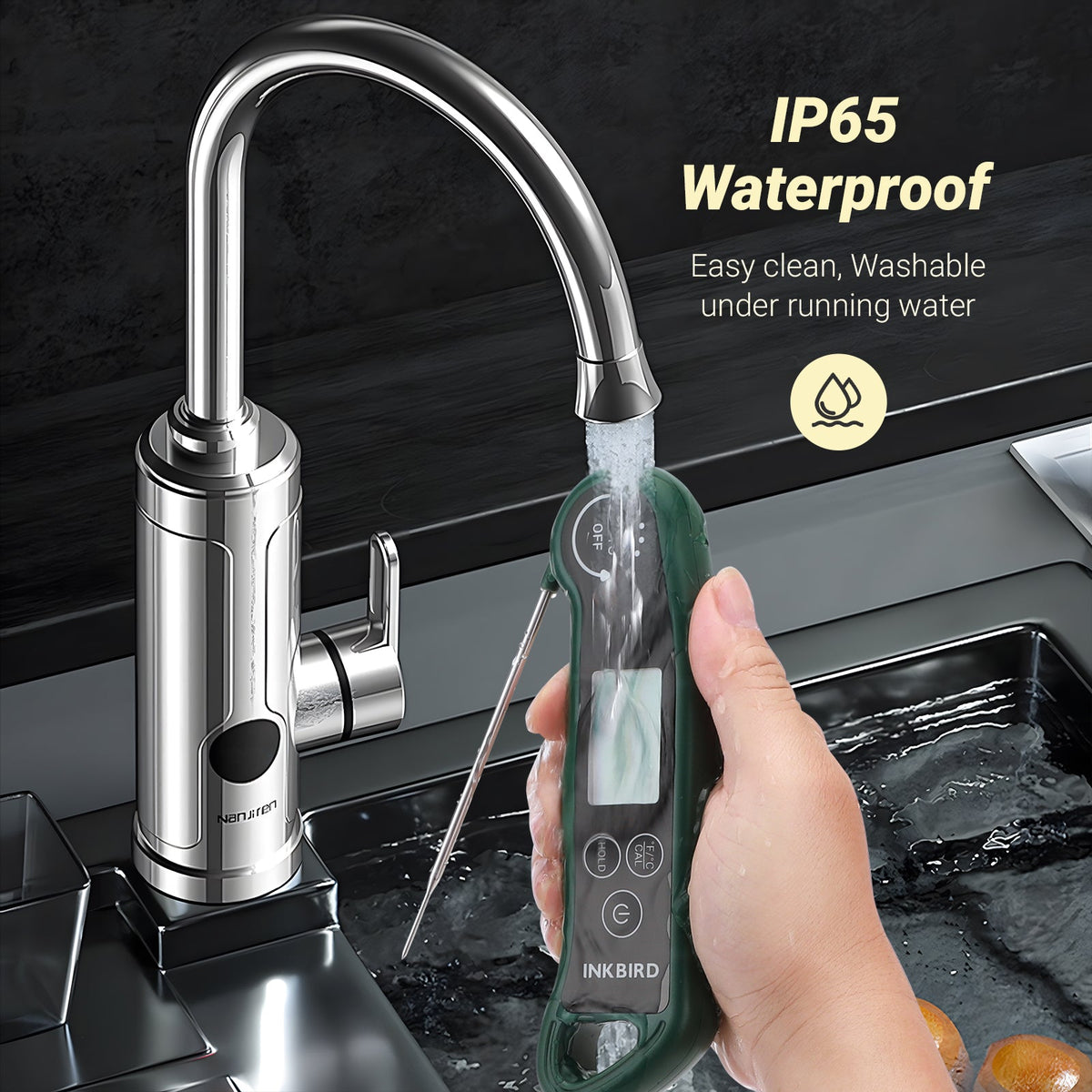IP65 Waterproof Instant-Read Meat Thermometer