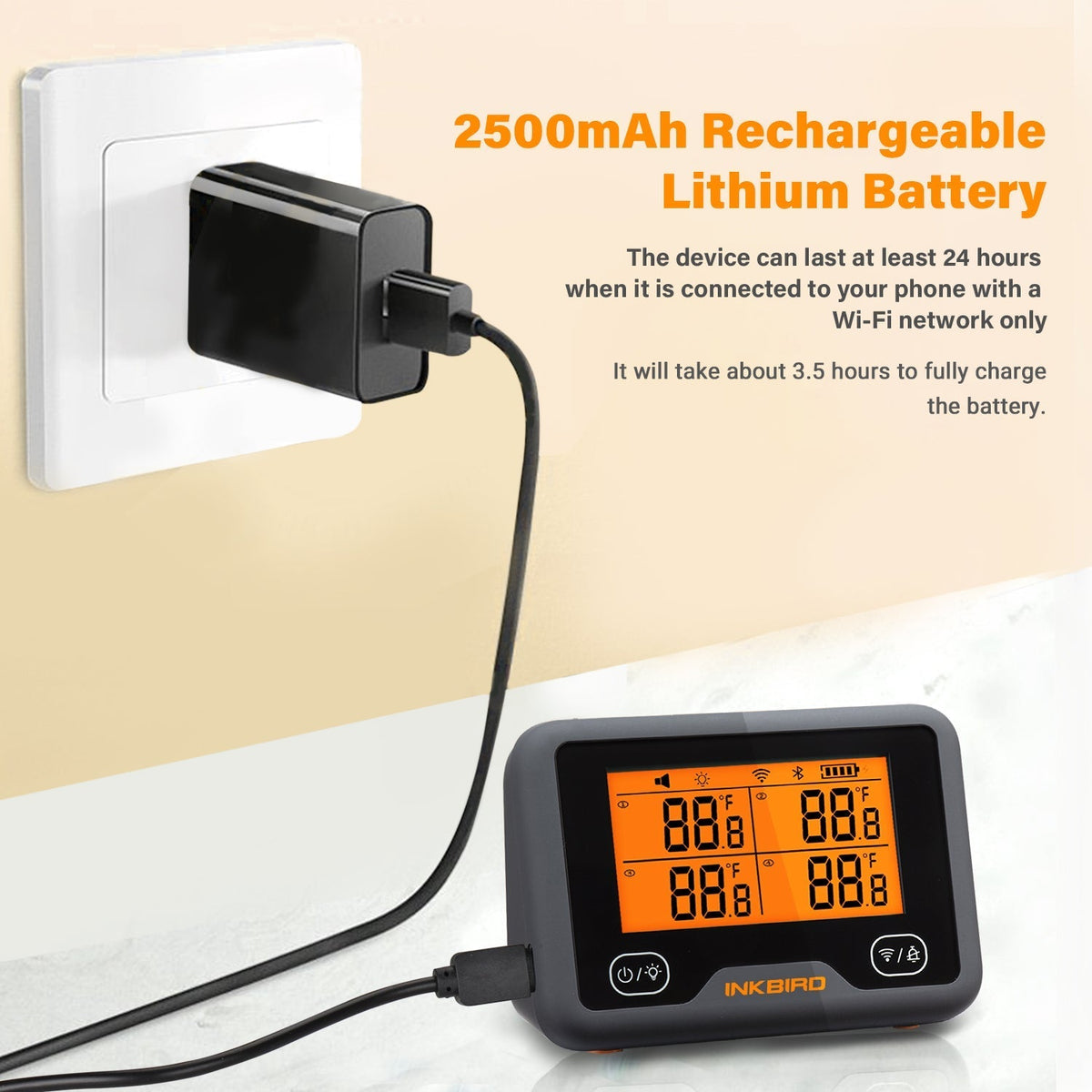 WiFi & Bluetooth BBQ Thermometer IBBQ - 4BW - INKBIRD