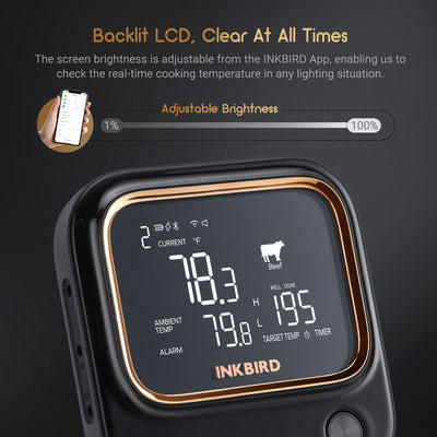 2.4GHz WiFi and Bluetooth BBQ Thermometer IBT - 26S - INKBIRD