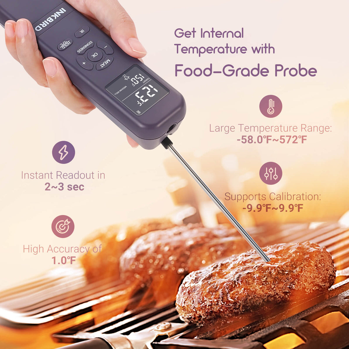 3 - in - 1 Instant Read Thermometer IHT - 1M - INKBIRD