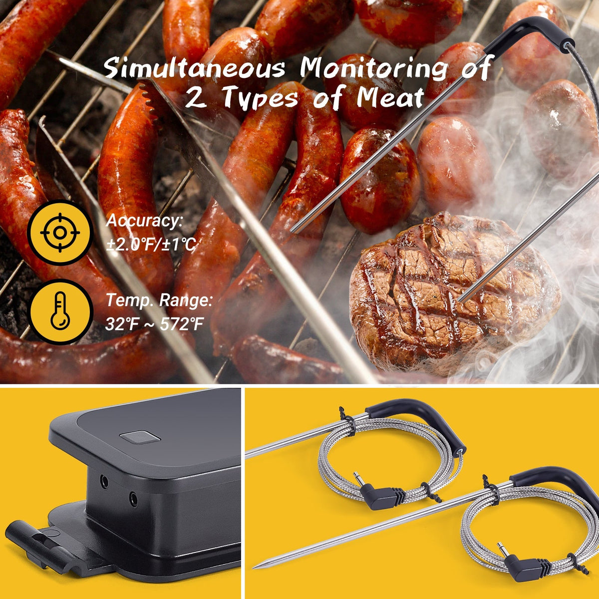 Bluetooth BBQ Thermometer IBT - 2X - INKBIRD