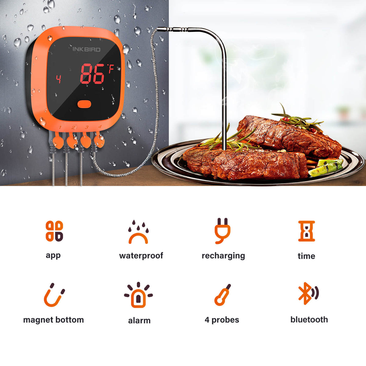 Bluetooth BBQ Thermometer IBT - 4XC - INKBIRD
