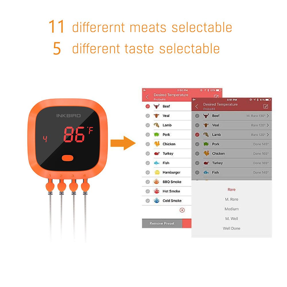 Bluetooth BBQ Thermometer IBT - 4XC - INKBIRD