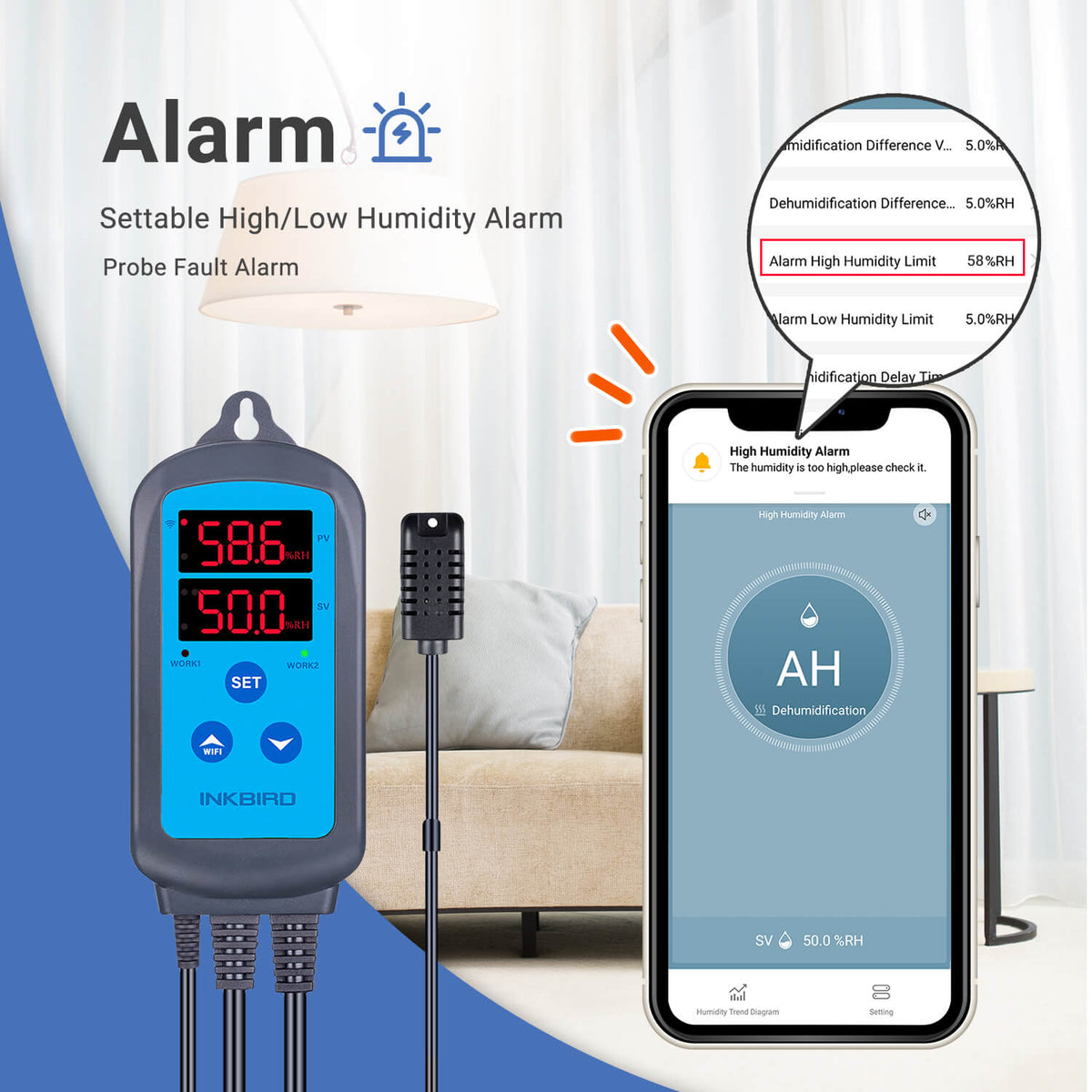 Digital Humidity Controller IHC - 200 - WIFI - INKBIRD