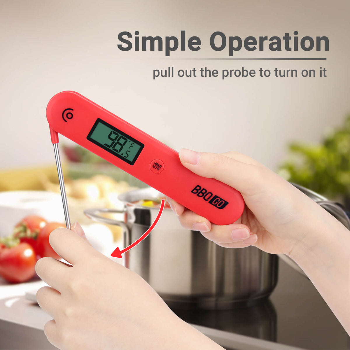 Inkbird BG - HH1C Foldable Digital Instant Read Cooking Food Thermometer - INKBIRD