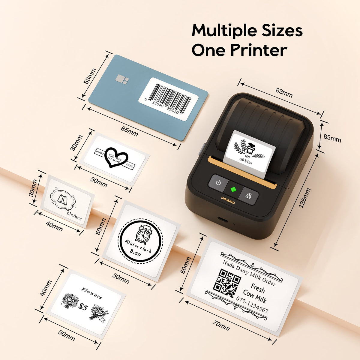 N20 Label Printer Dimension