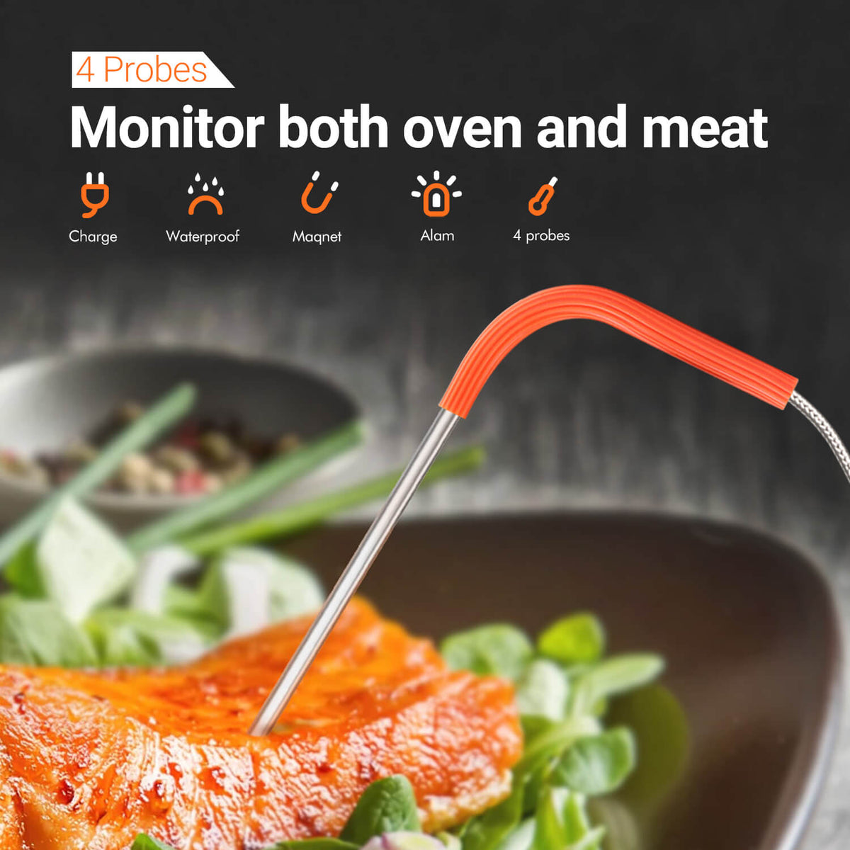 WiFi BBQ Thermometer IBBQ - 4T - INKBIRD