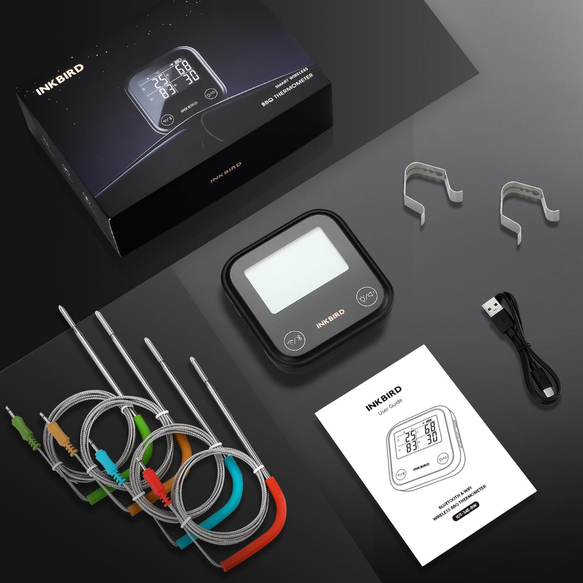 WiFi & Bluetooth BBQ Thermometer IDT - 34E - BW - INKBIRD