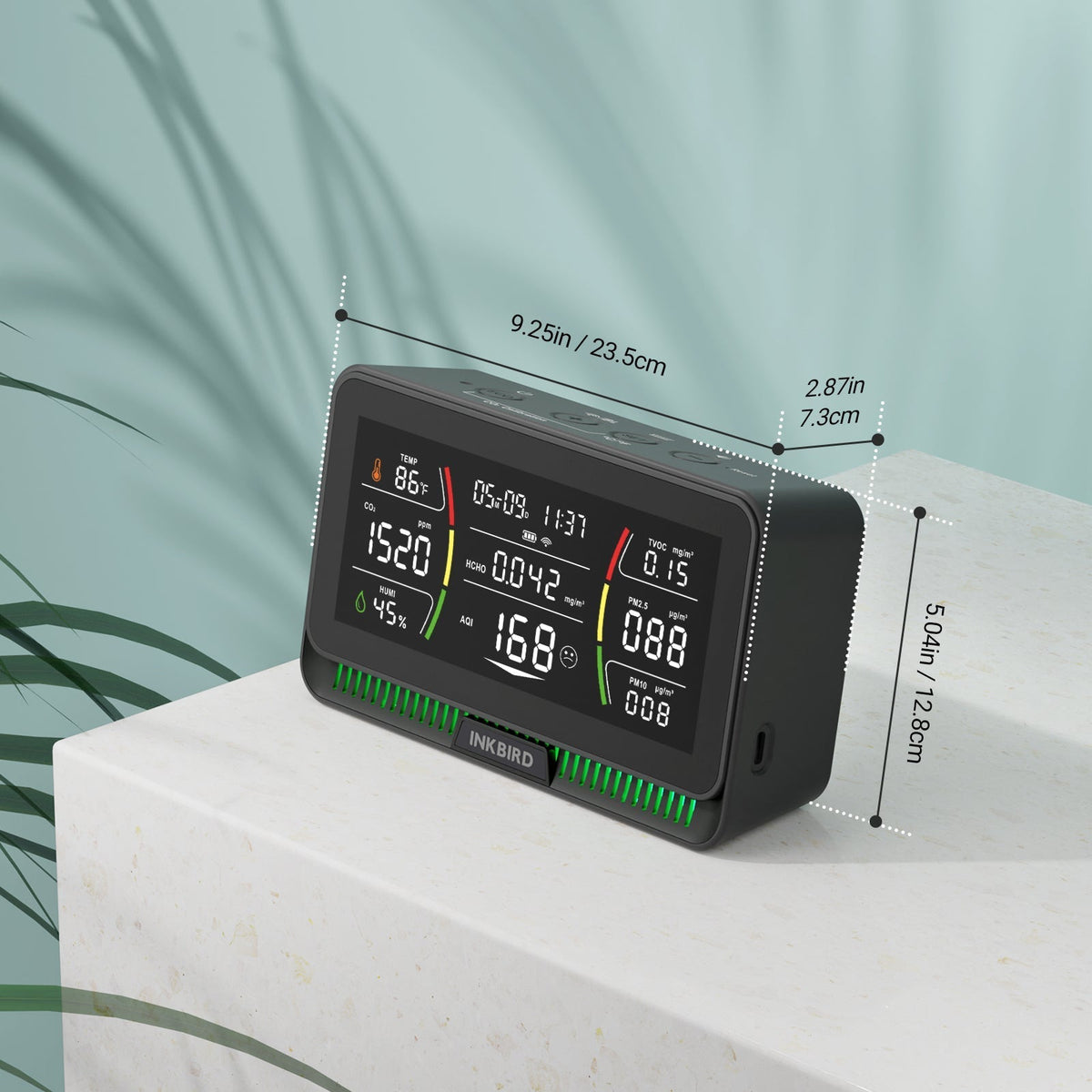 Wireless 10 - in - 1 Air Quality Monitor IAQM - 129 - W - INKBIRD