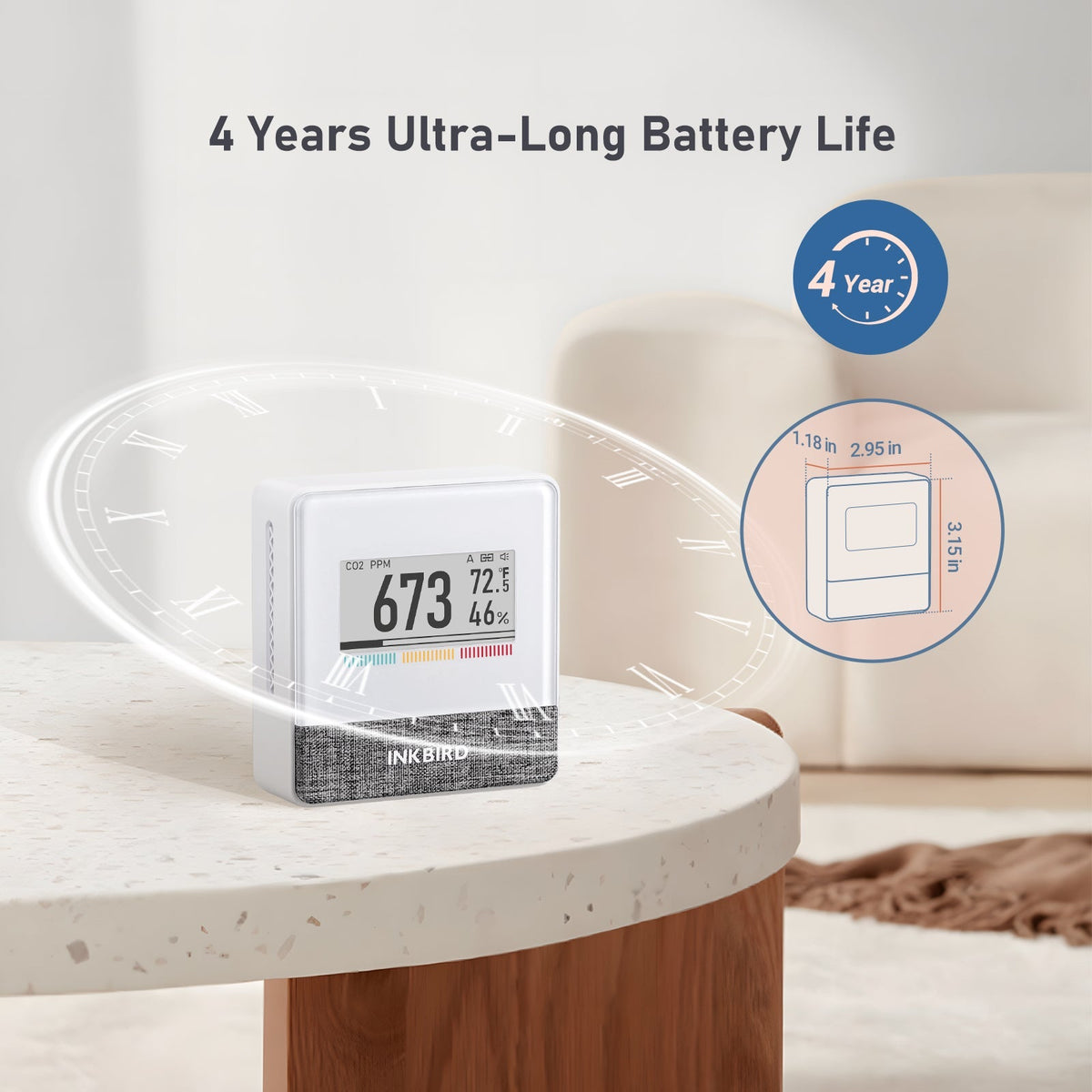 Wireless 4 - in - 1 Air Quality Monitor IAM - T1 - INKBIRD
